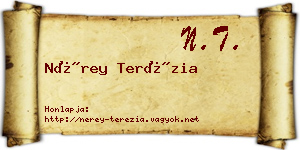 Nérey Terézia névjegykártya
